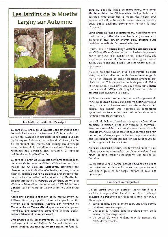 Descriptif des jardins de la muette