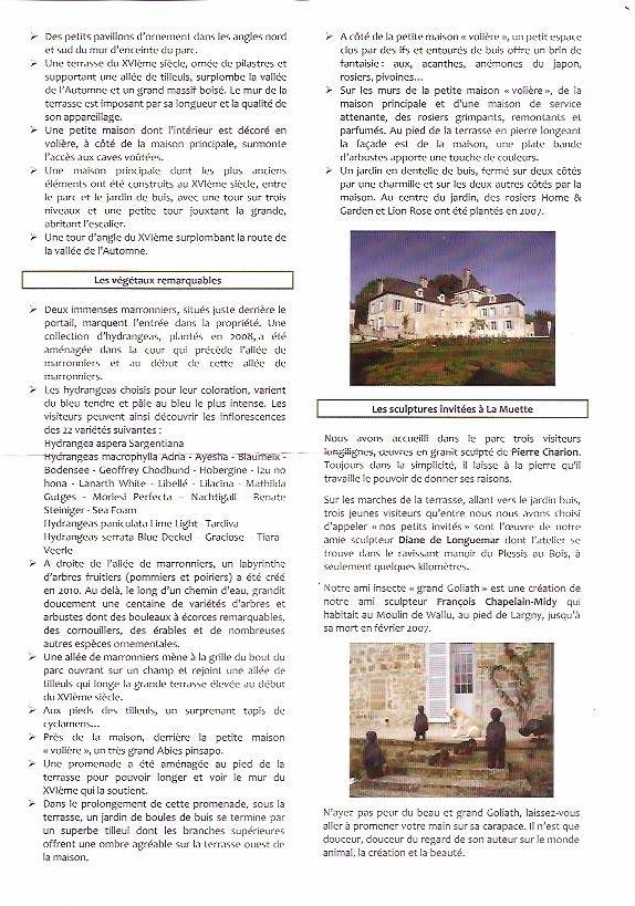 Descriptif des jardins de la muette