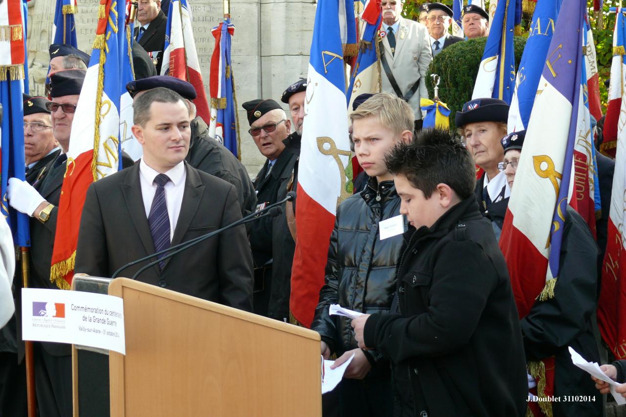 Commémoration du centenaire de la Grande Guerre Vailly 31102014 (46)