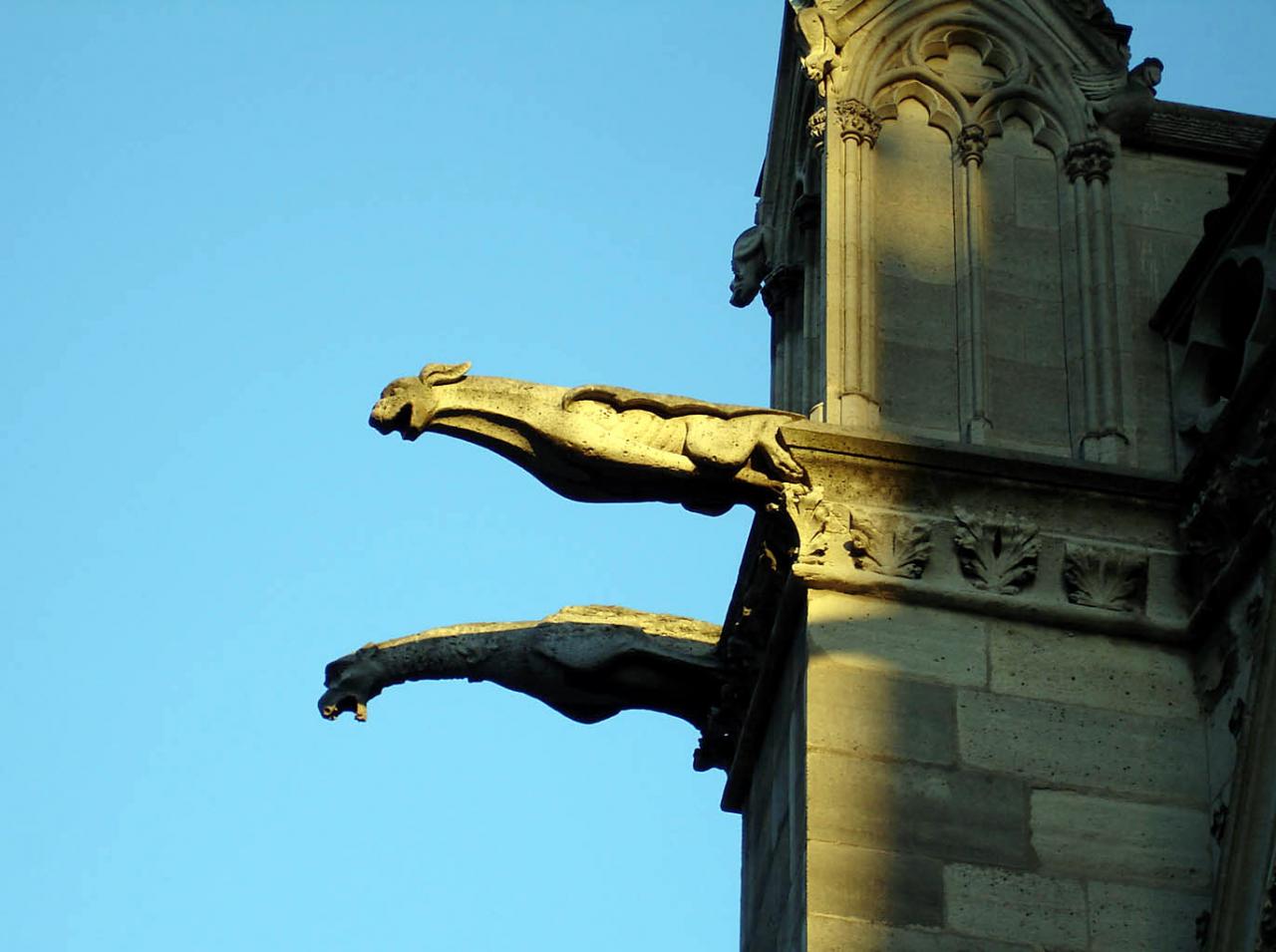 Notre Dame de Paris Gargouilles choeur face nord